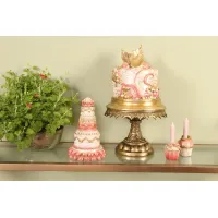 kandelaar cake 8 cm roze
